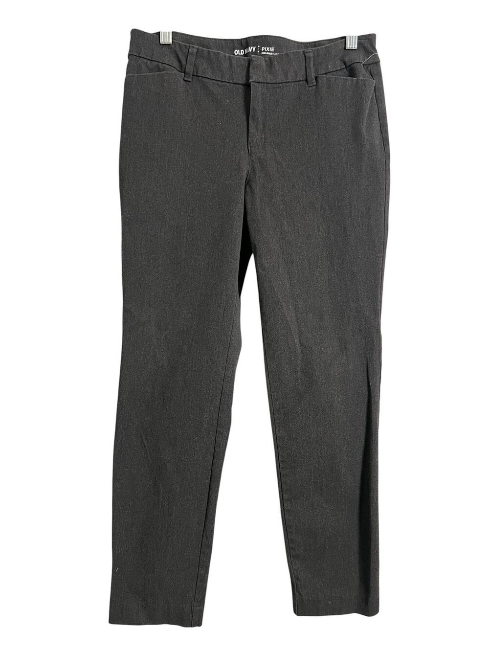 Old Navy Pixie Pants Womens 6 Gray Mid Rise Ankle Skinny Twill Stretch Work